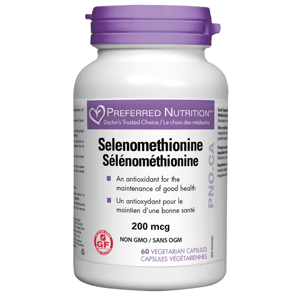 Selenomethionine 200 mcg Vegetarian Capsules, Preferred Nutrition®|hi-res|PN0199