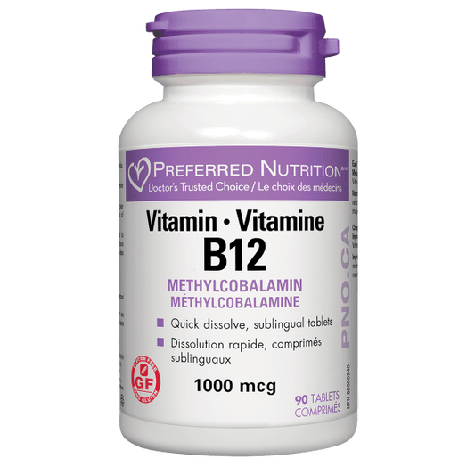 Vitamin B12 Methylcobalamin 1000 mcg Tablets, Preferred Nutrition®|hi-res|PN0161