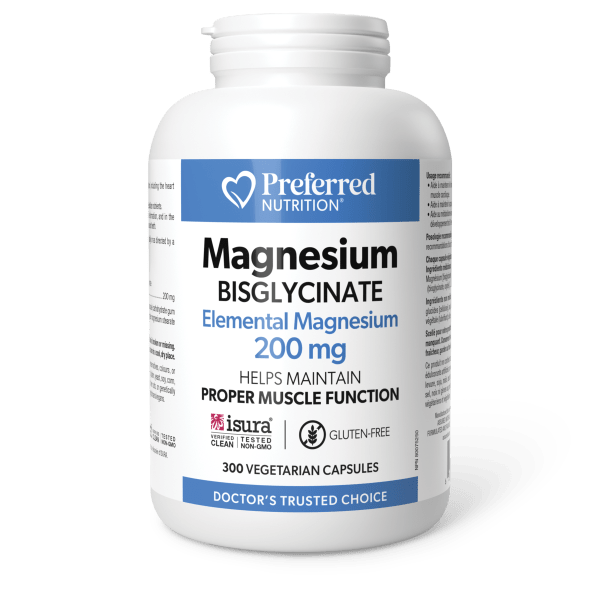 Magnesium Bisglycinate 200 mg 300 Vegetarian Capsules, image-hi-res