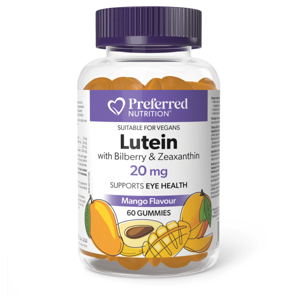 Lutein with Bilberry & Zeaxanthin  20 mg  60 Gummies Mango, image-hi-res