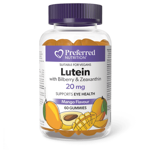 Lutein with Bilberry & Zeaxanthin  20 mg  60 Gummies Mango, image-hi-res