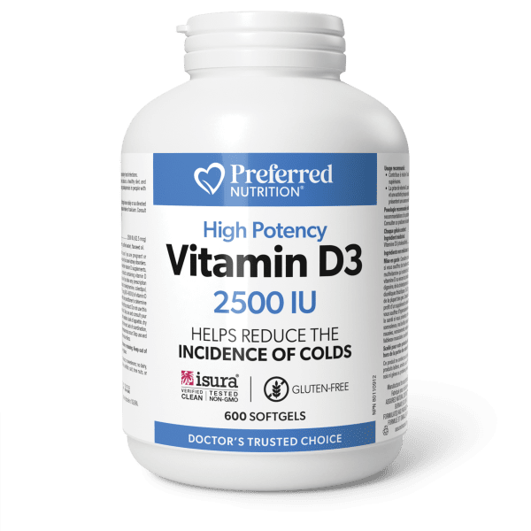 Vitamin D3 2500 IU Softgel, Preferred Nutrition®|hi-res|PN0640