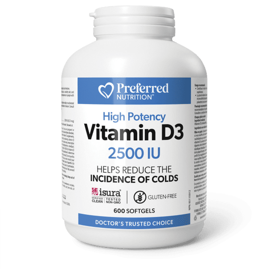 Vitamin D3 2500 IU Softgel, Preferred Nutrition®|hi-res|PN0640