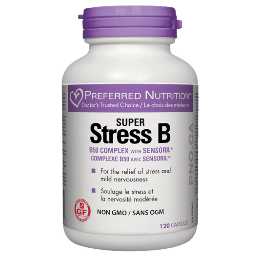 Super Stress B B50 Complex with Sensoril™ Capsules, Preferred Nutrition®|hi-res|PN0513