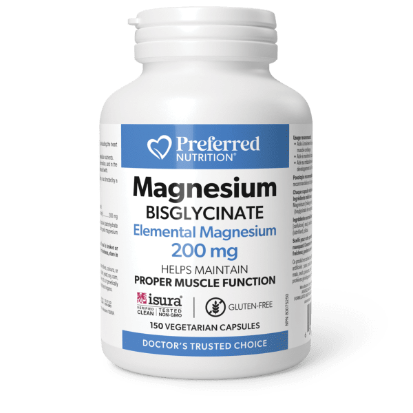 Magnesium Bisglycinate Vegetarian Capsules, Preferred Nutrition®|hi-res|PN0638