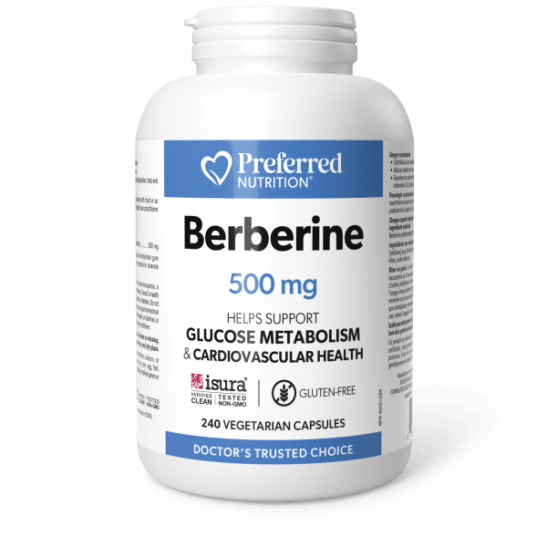 Berberine 500mg Vegetarian Capsules, Preferred Nutrition®|hi-res|PN0568