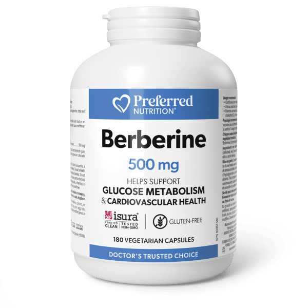 Berberine 500mg Vegetarian Capsules, Preferred Nutrition®|hi-res|PN0424