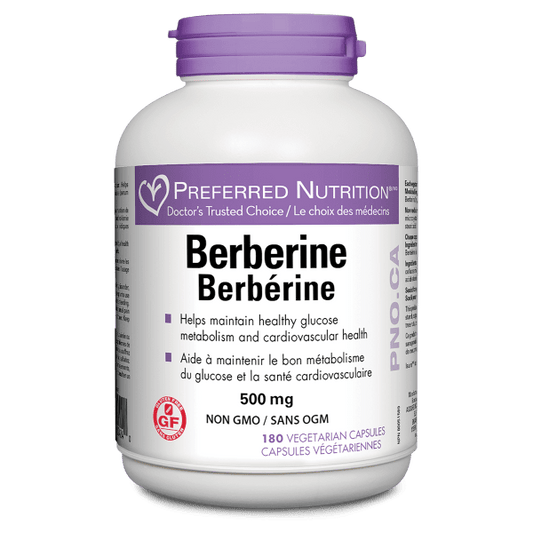 Berberine 500mg Vegetarian Capsules, Preferred Nutrition®|PN0424
