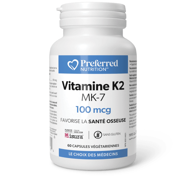 Vitamine K2 MK-7 100 mcg Capsules vgtariennes - Hi-Res - PN0116